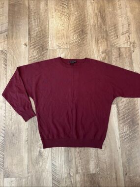 Saks Fifth Avenue Women's Burgundy Crewneck Dolman Sweater